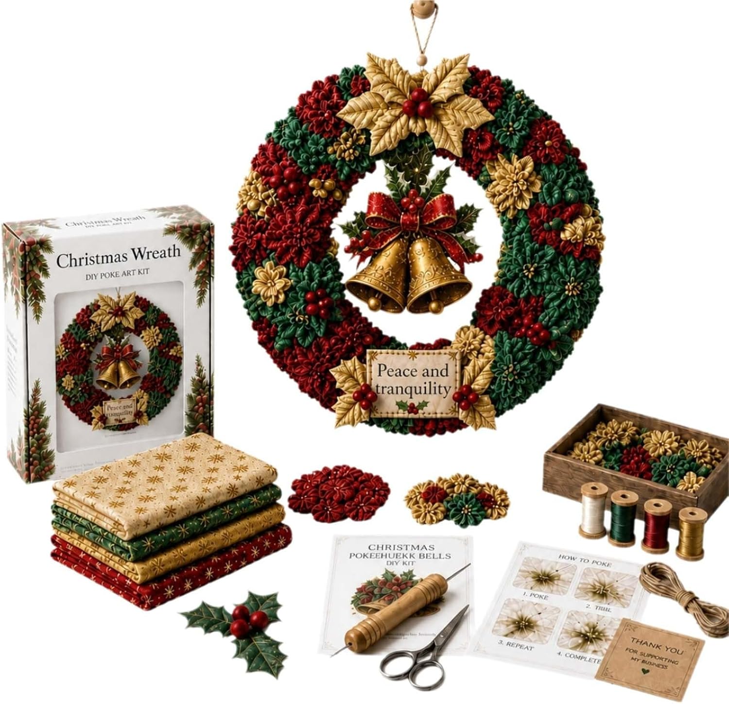 Art Craft Kits - ชุดอุปกรณ์ DIY พวงหรีดผ้า 3 มิติ ปี