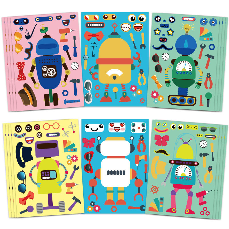 ประกอบสติกเกอร์หุ่นยนต์สําหรับ - Art Craft Toddler บทวิจารณ์และราคา