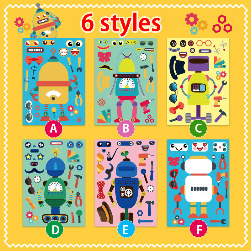 ประกอบสติกเกอร์หุ่นยนต์สําหรับ - Art Craft Toddler บทวิจารณ์และราคา