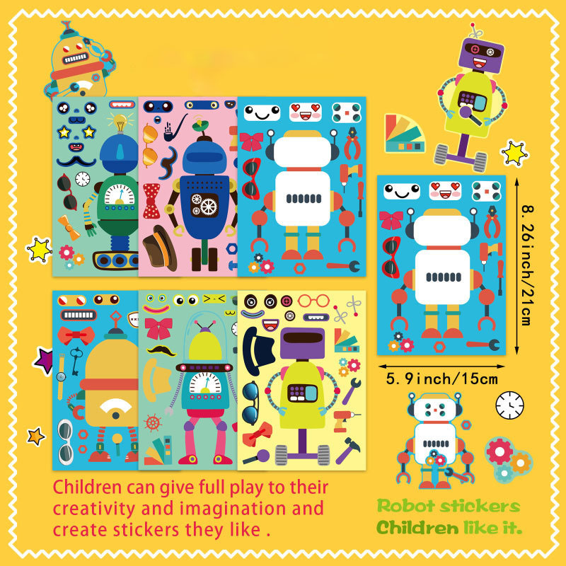 ประกอบสติกเกอร์หุ่นยนต์สําหรับ - Art Craft Toddler บทวิจารณ์และราคา