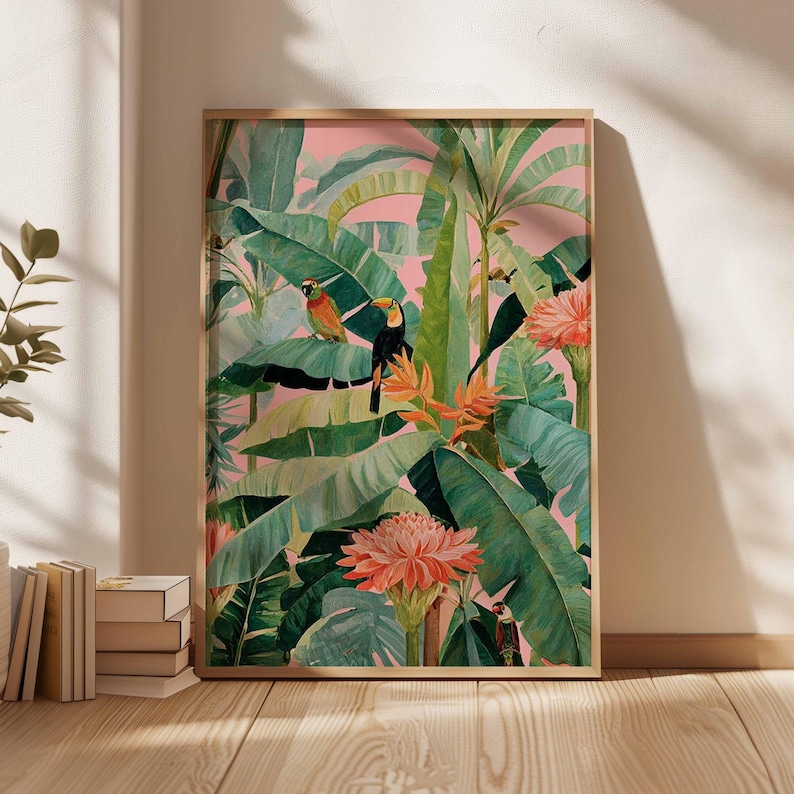1 ชิ้น โปสเตอร์ผ้าใบลายทรอปิคอ - Art Craft House บทวิจารณ์และราคา