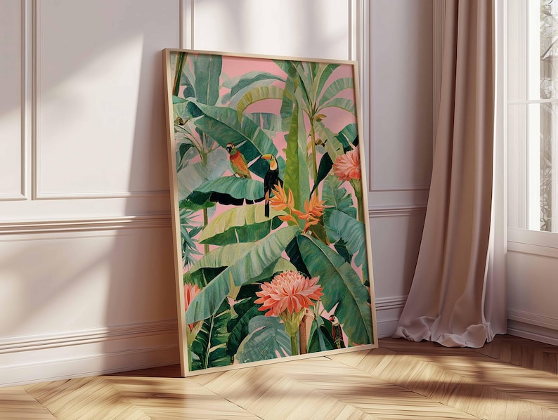 1 ชิ้น โปสเตอร์ผ้าใบลายทรอปิคอ - Art Craft House บทวิจารณ์และราคา