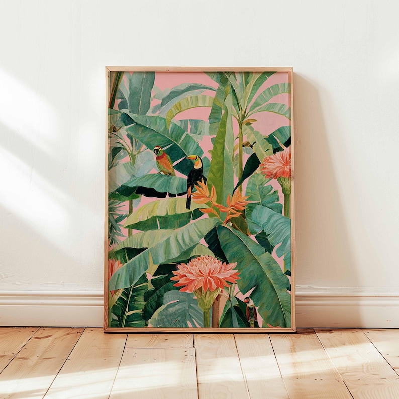 1 ชิ้น โปสเตอร์ผ้าใบลายทรอปิคอ - Art Craft House บทวิจารณ์และราคา