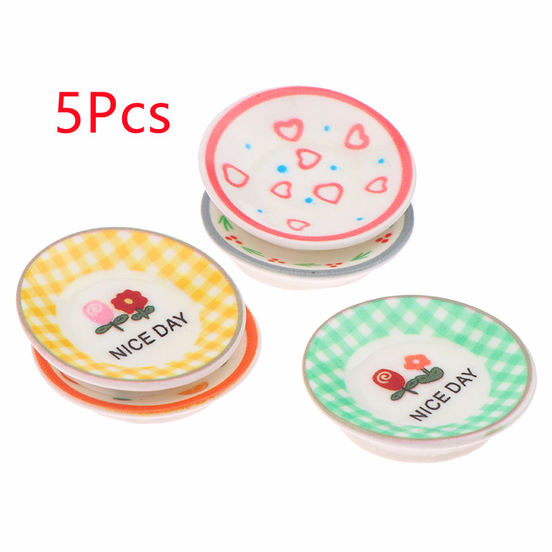จานจิ๋วสำหรับบ้านตุ๊กตา 5 ชิ้น - Art Craft House บทวิจารณ์และราคา