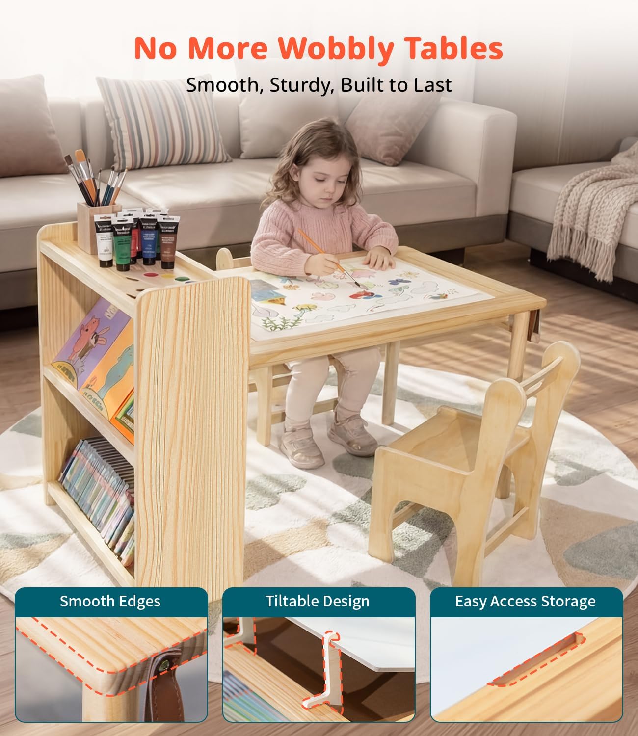 ชุดโต๊ะศิลปะไม้สำหรับเด็กพร้อม - Art Craft Toddler บทวิจารณ์และราคา