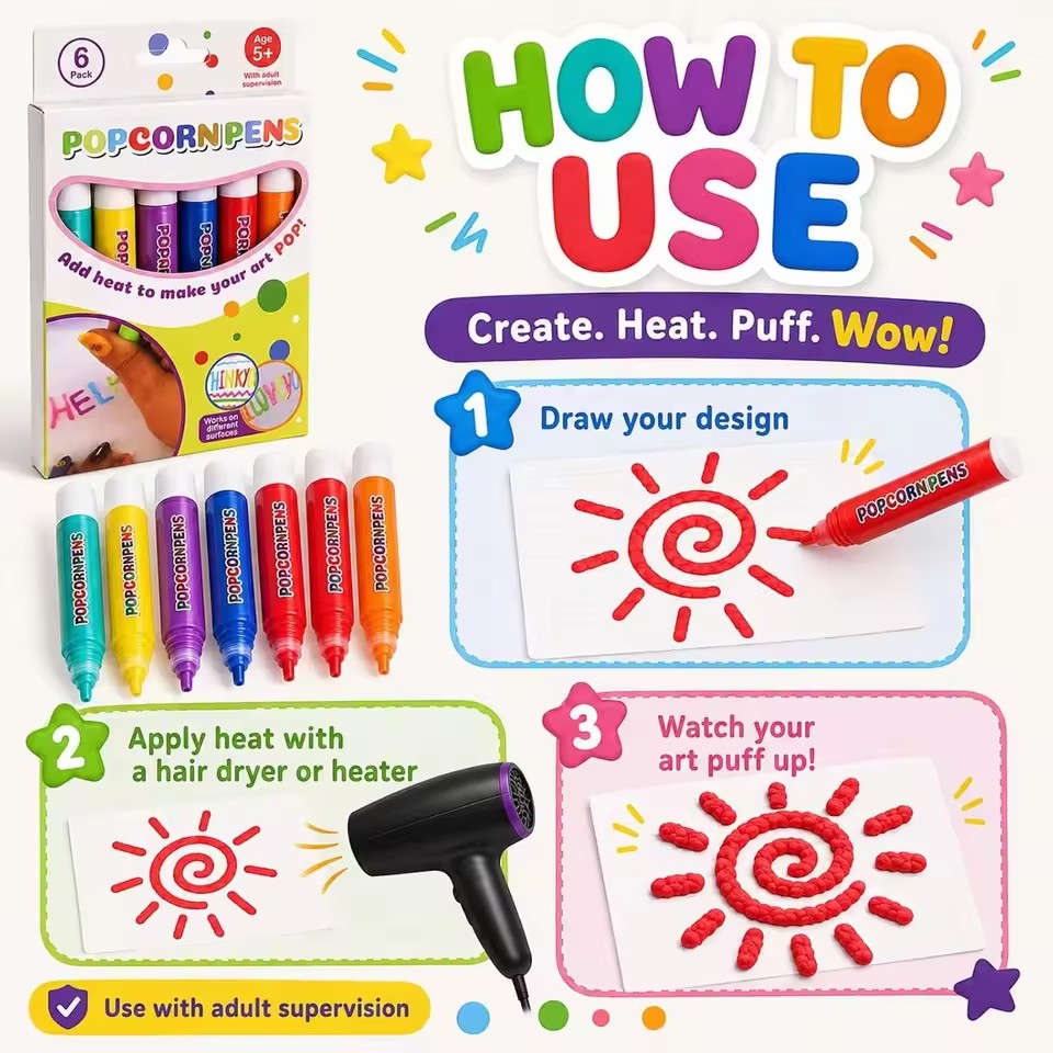 ชุดปากกาป๊อปคอร์นพองฟู, ชุดปาก - Art Craft Easy บทวิจารณ์และราคา