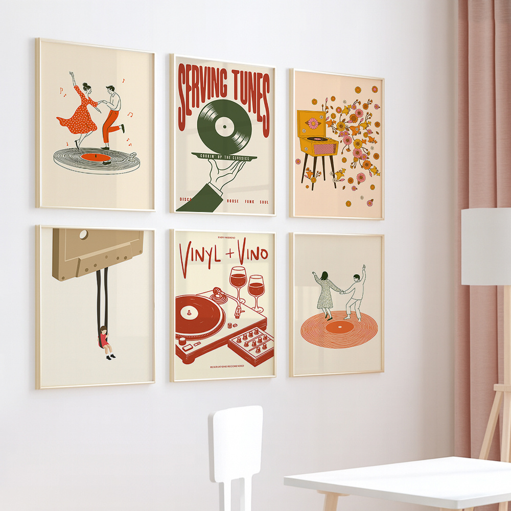 โปสเตอร์ผ้าใบลายดนตรีวินเทจ 1  - Art Craft House บทวิจารณ์และราคา