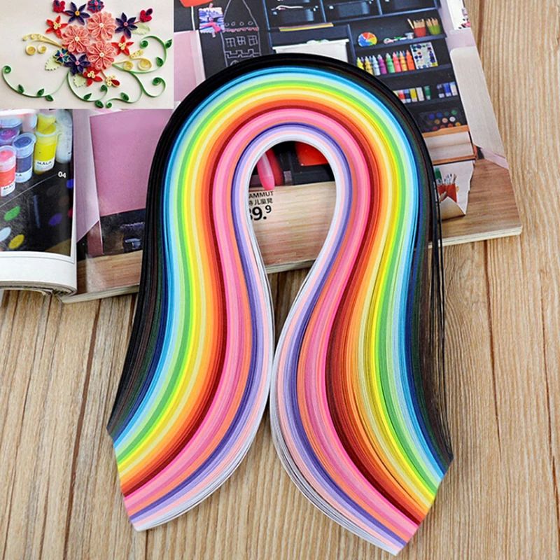 กระดาษสีรุ้ง 600 ชิ้น สำหรับงา - Art Quilling Craft บทวิจารณ์และราคา