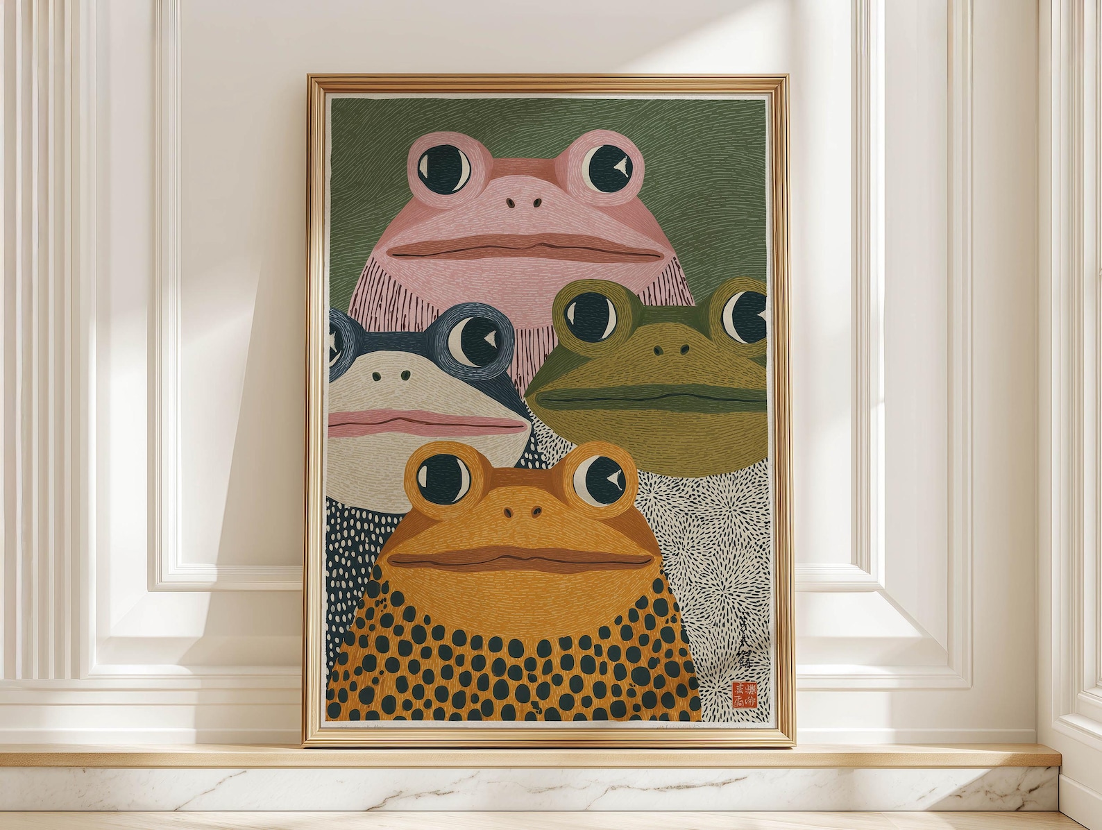 ภาพพิมพ์ศิลปะกบญี่ปุ่นสมัยใหม่ - Art Craft House บทวิจารณ์และราคา