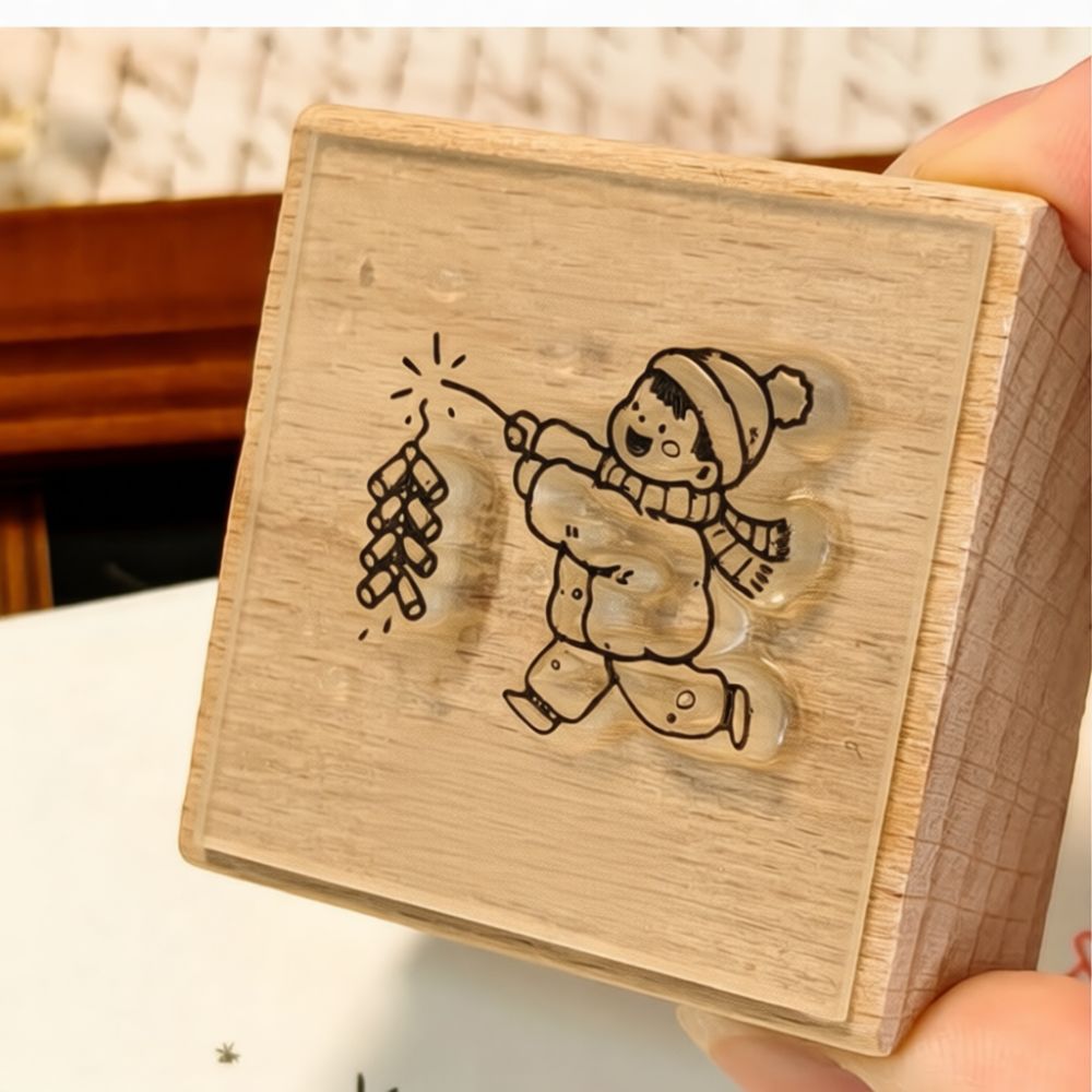 ตราประทับซิลิโคนด้ามไม้ตกแต่ง  - Art Craft Logo บทวิจารณ์และราคา