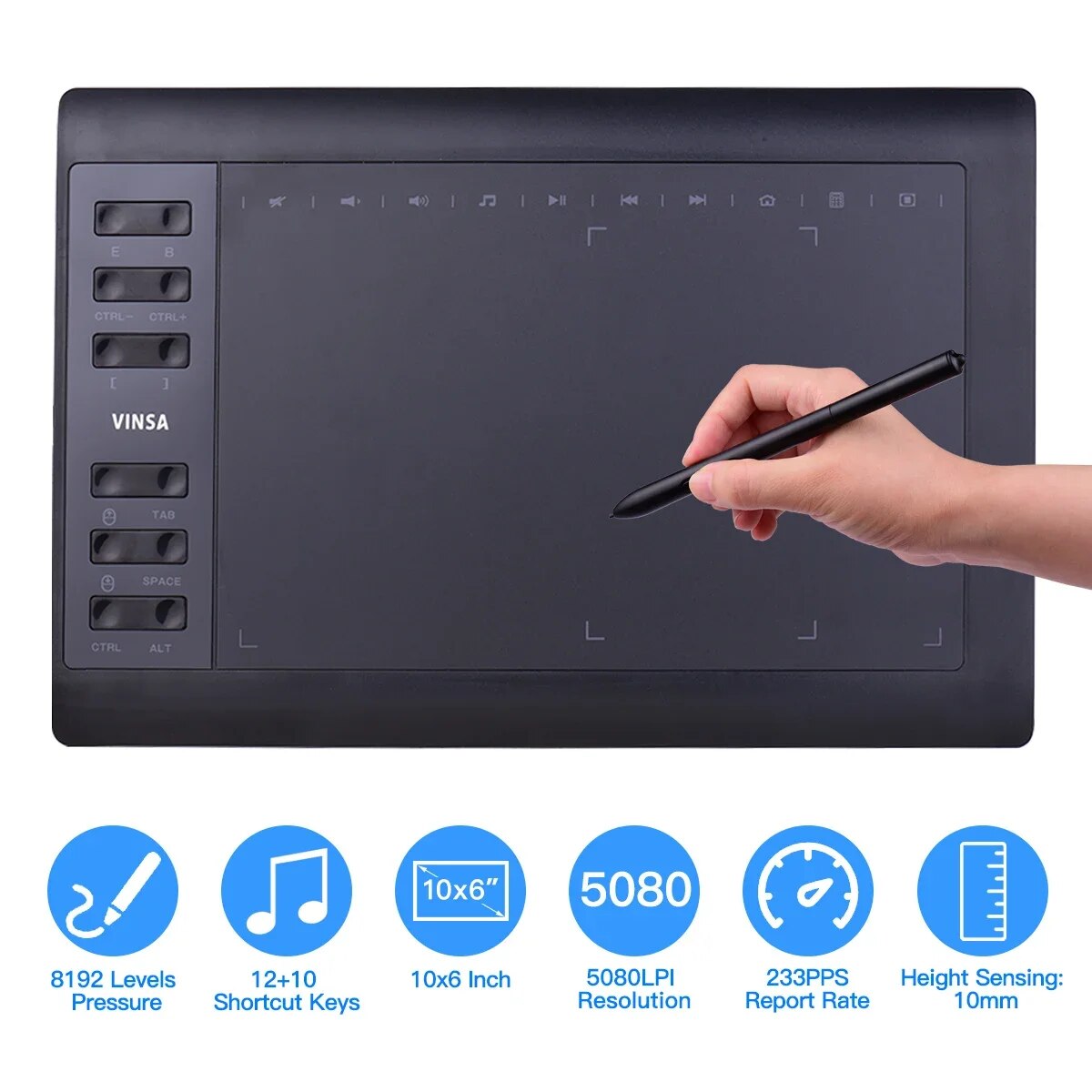 แท็บเล็ตการวาดภาพกราฟิกระดับมื - Art Craft Online บทวิจารณ์และราคา